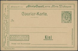 KIEL A PP 3 BRIEF, COURIER: 1898, Privatkarte 2/0 Pf. Orange A. Casati, Ungebraucht, Pracht - Private & Lokale Post