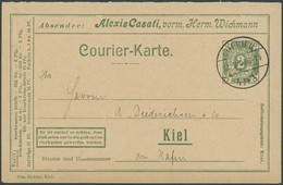 KIEL A PP 3F BRIEF, COURIER: 1900, Privatkarte 2/0 Pf. Orange A. Casati, Frageteil, Stempel 31.3.00, Pracht - Posta Privata & Locale