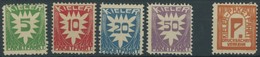 KIEL C 1-5 *, PAKETFAHRT: 1900, Ziffer Und Drucksachenverkehr, Falzrest, 5 Prachtwerte - Privatpost