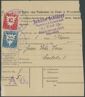KIEL C 2/3 BRIEF, PAKETFAHRT: 1909, 10 Und 20 Pf. Ziffer Auf Paketbegleitschein, Pracht, RR! - Privatpost