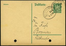 BAHNPOST Wesermünde-Buchholz (Zug 948), 1926, Auf 5 Pf. Ganzsachenkarte, Feinst (gelocht) - Maschinenstempel (EMA)