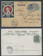 SST Bis 1918 19 BRIEF, BERLIN AUSST. FÜR FEUERSCHUTZ, 14.07. Und 12.9.1901, 2 Verschiedene Ansichtskarten, Pracht - Brieven En Documenten