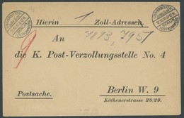 SST Bis 1918 38 BRIEF, BERLIN UNIVERSITÄTSJUBILÄUM FESTKOMMERS, 12.10.1910 (nur Ein Tag Verwendbar), Auf Postsache, Brie - Lettres & Documents