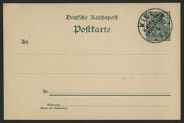 GANZSACHEN P 50 BRIEF, 1900, KIEL KAISERL. YACHTCLUB, Leer Gestempelt Auf 5 Pf. Germania, Pracht, R! - Storia Postale