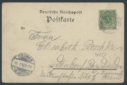 SST Bis 1918 01 BRIEF, PLAUEN (VOGTL) FESTPLATZ, 17.7.1897, Auf Gruß Aus Plauen I.V. Karte, Feinst - Cartas & Documentos