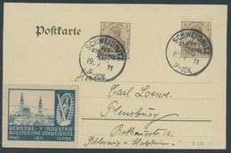 SST Bis 1918 01 BRIEF, SCHWEIDNITZ AUSSTELLUNGSPLATZ, 19.7.1911, Auf Karte Mit Vignette Dto, Pracht - Storia Postale