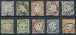 Dt. Reich O , 10 Werte Kleiner Brustschild (Mi.Nr. 1-7,9/10,14), Feinst/Pracht, Mi. 650.- - Used Stamps