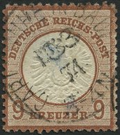 Dt. Reich 27b O, 1872, 9 Kr. Lilabraun, Repariert Wie Pracht, Fotobefund Brugger, Mi. (650.-) - Used Stamps