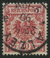 Dt. Reich 47ba O, 1890, 10 Pf. Lebhaftrosarot, Pracht, Gepr. Zenker, Mi. 60.- - Other & Unclassified