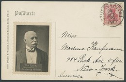 Dt. Reich 86 BRIEF, 1908, 10 Pf. Germania Auf Karbina Künstlerkarte (Zeppelin Nationalspende Der Deutschen Kinder) Mit G - Used Stamps