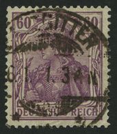 Dt. Reich 92IIc O, 1916, 60 Pf. Braunpurpur Kriegsdruck, Normale Zähnung, Pracht, Gepr. Jäschke, Mi. 140.- - Oblitérés