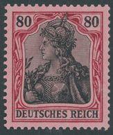 Dt. Reich 93IIa **, 1918, 80 Pf. Karminrot/rotschwarz Auf Hellrosa Kriegsdruck, Postfrisch, Pracht, Gepr. Dr. Hochstädte - Usati
