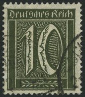 Dt. Reich 159b O, 1921, 10 Pf. Schwarzoliv, Pracht, Gepr. Infla, Mi. 350.- - Oblitérés
