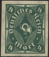 Dt. Reich 226aU **, 1922, 4 M. Dunkelgrün, Ungezähnt, Pracht, Mi. 100.- - Usados