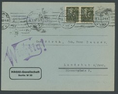 Dt. Reich 243b Paar BrfStk, 1923, 30 M. Schwarzoliv Im Waagerechten Paar Als Mehrfachfrankatur Mit Firmenlochung M ( Mag - Used Stamps