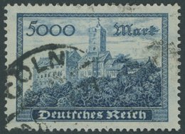 Dt. Reich 261b O, 1923, 5000 M. Dunkelgrünlichblau, Pracht, Gepr. Infla, Mi. 100.- - Used Stamps