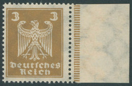 Dt. Reich 355Y **, 1924, 3 Pf. Reichsadler, Wz. Liegend, Postfrisch, Pracht, Mi. 400.- - Other & Unclassified