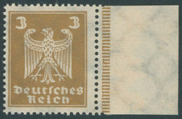 Dt. Reich 355Y **, 1924, 3 Pf. Reichsadler, Wz. Liegend, Postfrisch, Pracht, Mi. 400.- - Autres & Non Classés