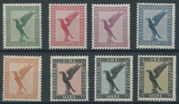 Dt. Reich 378-84 *, 1926, Adler, Falzreste, Prachtsatz, Mi. 140.- - Other & Unclassified