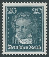 Dt. Reich 392X **, 1926, 20 Pf. Beethoven, Postfrisch, Pracht, Mi. 170.- - Autres & Non Classés