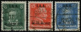 Dt. Reich 407-09 O, 1927, I.A.A., Prachtsatz, Mi. 250.- - Sonstige & Ohne Zuordnung