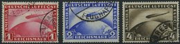 Dt. Reich 423/4,455 O, 1928, Graf Zeppelin, 3 Werte Feinst, Mi. 155.- - Altri & Non Classificati