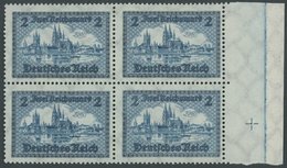 Dt. Reich 440 VB **, 1930, 2 RM Alt-Köln Im Randviererblock, Pracht, Mi. 560.- - Other & Unclassified