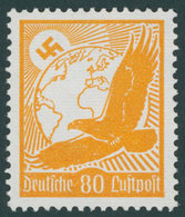 Dt. Reich 536y **, 1934, 80 Pf. Flugpost, Waagerechte Gummiriffelung, Postfrisch, Pracht, Mi. 75.- - Other & Unclassified