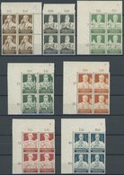 Dt. Reich 556-64 VB **, 1934, Stände In Oberen Eckrandviererblocks (4 Pf. Nur Oberrand), Prachtsatz - Sonstige & Ohne Zuordnung