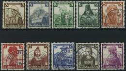 Dt. Reich 588-97 O, 1935, Volkstrachten, Prachtsatz, Mi. 65.- - Other & Unclassified