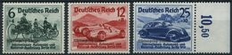 Dt. Reich 695-97 **, 1939, Nürburgring-Rennen, Prachtsatz, Mi. 280.- - Andere & Zonder Classificatie