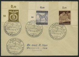 Dt. Reich 830,857,869 BRIEF, 1943/4, 3 Obere Bogenecken Zusammen Auf Prachtbrief - Andere & Zonder Classificatie