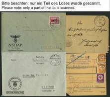 DIENSTMARKEN 1882-1943, Interessante Partie Von 16 Belegen, Dabei Auch Frei Lt. Avers, Frei Durch Ablösung, Paketkarte E - Dienstmarken