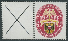 ZUSAMMENDRUCKE W 36 **, 1929, Nothilfe X + 15, Pracht, Mi. 70.- - Zusammendrucke