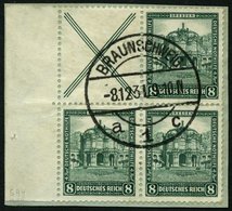 ZUSAMMENDRUCKE S 94 BrfStk, 1931, Nothilfe X + 8, Prachtbriefstück, Mi. (380.-) - Se-Tenant