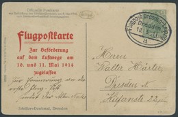 GANZSACHEN PP 27C253/02 BRIEF, Privatpost: 1914, 5 Pf. Grün Flugpostkarte Zur Beförderung Auf Dem Luftwege Am 10. Und 11 - Altri & Non Classificati