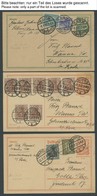 GANZSACHEN 1922/3, 32 Ganzsachenkarten POSTREITER Mit Verschiedenen Inflations-Zusatzfrankaturen, Teils Seltene Portostu - Autres & Non Classés