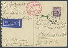 ZEPPELINPOST 23IA BRIEF, 1929, Orientfahrt, Auflieferung Friedrichshafen, Frankiert Mit Mi.Nr. 343 Nach Washington D.C., - Luchtpost & Zeppelin
