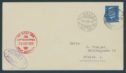 ZEPPELINPOST 35n BRIEF, 1929, 1. Schweizfahrt, Abwurf St. Gallen, Mit Finderstempel, Prachtbrief, Nur 12 Briefe Bekannt! - Airmail & Zeppelin