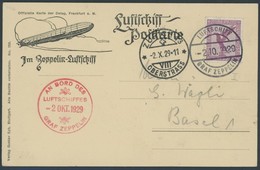 ZEPPELINPOST 39a BRIEF, 1929, 4. Schweizfahrt, Abwurf Zürich, Prachtkarte - Luft- Und Zeppelinpost