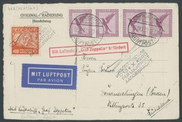 ZEPPELINPOST 41A BRIEF, 1929, Hollandfahrt, Auflieferung Friedrichshafen, Mit Niederländischer Zusatzfranaktur, Bestätig - Luchtpost & Zeppelin