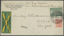 ZEPPELINPOST 59D BRIEF, 1930, Heimfahrt, Frankiert Mit 5000 Rs. USA-Aufdruck, Prachtbrief - Luft- Und Zeppelinpost