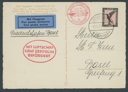 ZEPPELINPOST 93Ba BRIEF, 1930, Landungsfahrt Nach Basel, Auflieferung Friedrichshafen, Prachtkarte - Luft- Und Zeppelinpost