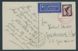 ZEPPELINPOST 096c BRIEF, 1930, Kurzfahrt In Die Schweiz, Bordpost Mit Rotem Stempel, Passagierkarte Mit Fahrtbericht (Dr - Airmail & Zeppelin