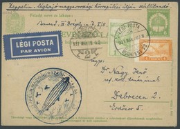 ZEPPELINPOST 102Bd BRIEF, 1931, Landungsfahrt Nach Ungarn, Ungarische Post, Seltene Normale Frankatur, Karte Feinst - Luft- Und Zeppelinpost