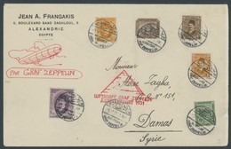 ZEPPELINPOST 105Eb BRIEF, 1931, Ägyptenfahrt, Ägyptische Post, Palästina-Rundfahrt, Sonderstempel Alexandria, Frankiert  - Airmail & Zeppelin