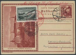 ZEPPELINPOST 110A BRIEF, 1931, Fahrt Nach Vaduz, Frankiert Mit Sondermarke 1 Fr. Auf 20 Rp. Ganzsachen-Bildpostkarte, Pr - Luft- Und Zeppelinpost