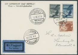 ZEPPELINPOST 118A BRIEF, 1931, Österreichfahrt, österreichische Post, Rückfahrt, Poststempel WIEN 1, Prachtkarte - Luft- Und Zeppelinpost