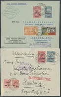 ZEPPELINPOST 125C BRIEF, 1931, 1. Südamerikafahrt, Brasilianische Post, 2 Briefe Mit Jeweils Beiden Zeppelinmarken, Best - Luchtpost & Zeppelin