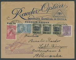 ZEPPELINPOST 151B BRIEF, 1932, 3. Südamerikafahrt, Brasilianische Post, Dekorativer Firmenbrief, Feinst - Luft- Und Zeppelinpost